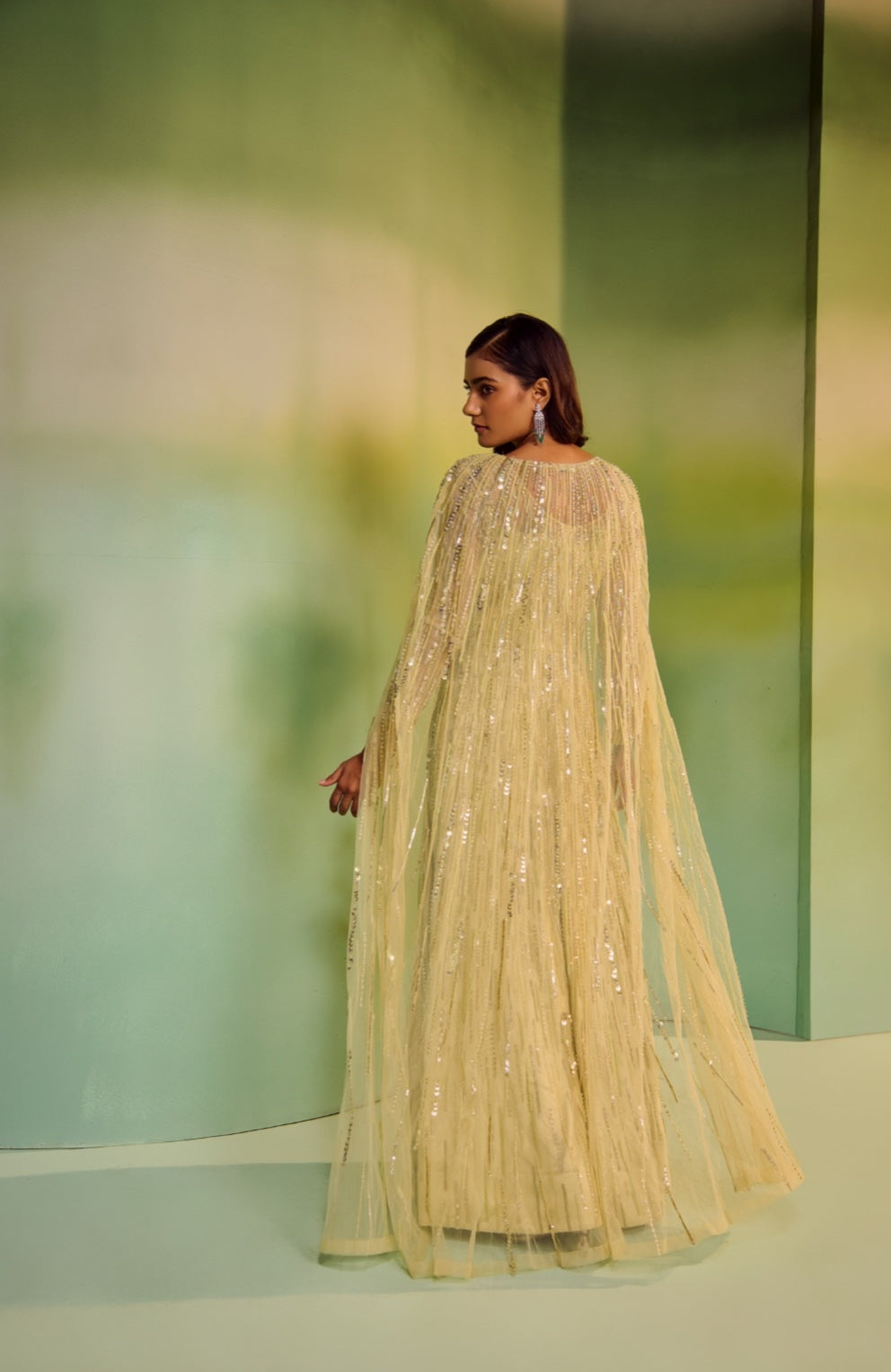 Green gown + cape