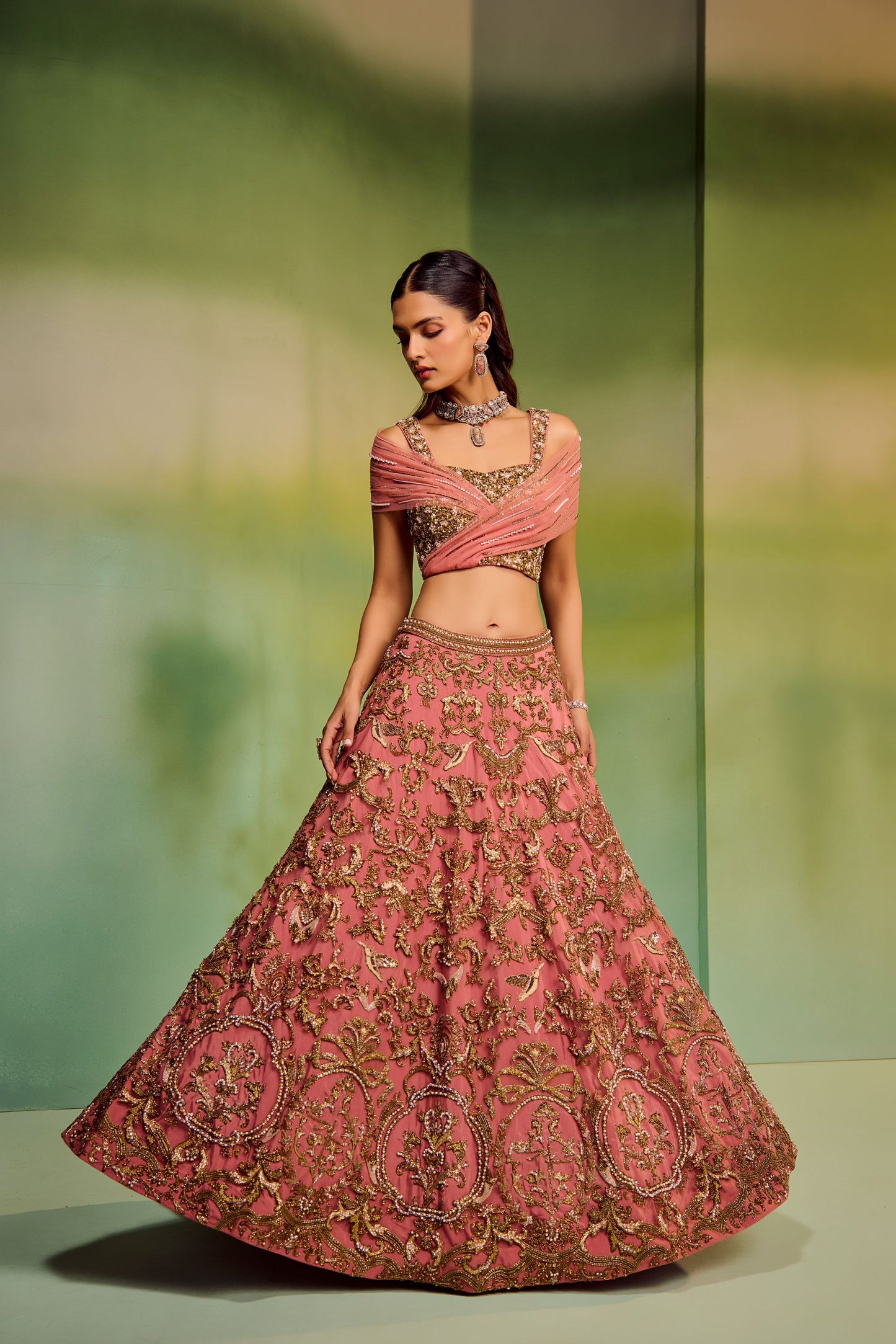 Baroque logo lehenga
