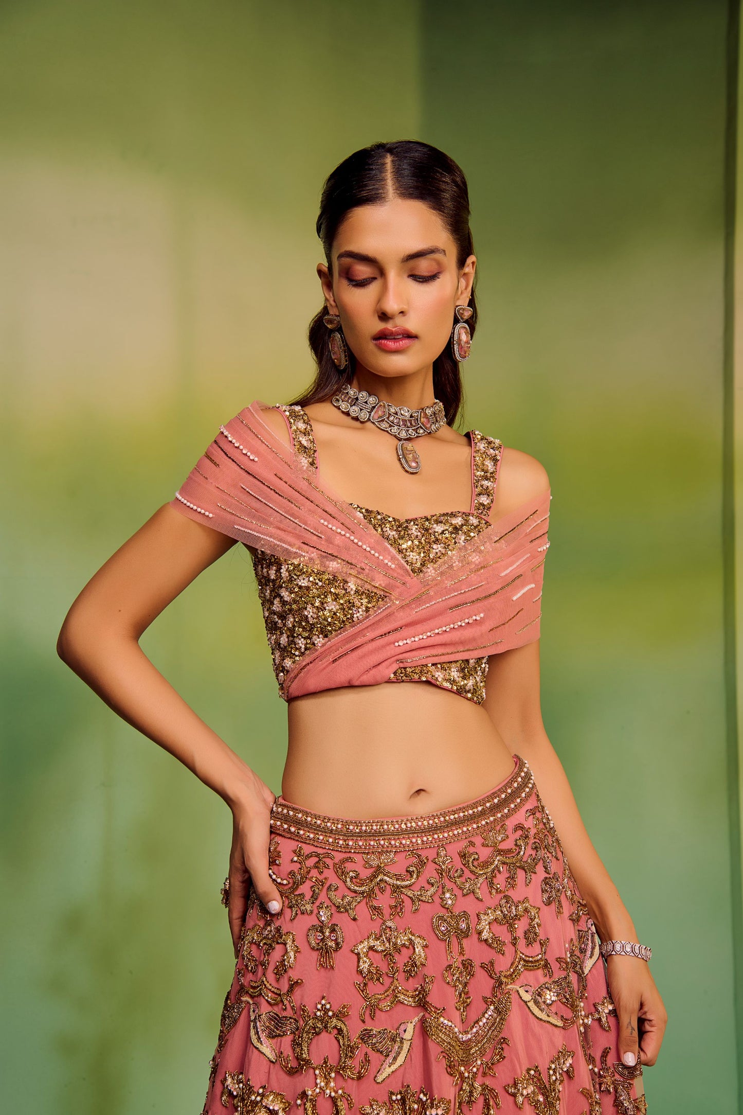 Baroque logo lehenga