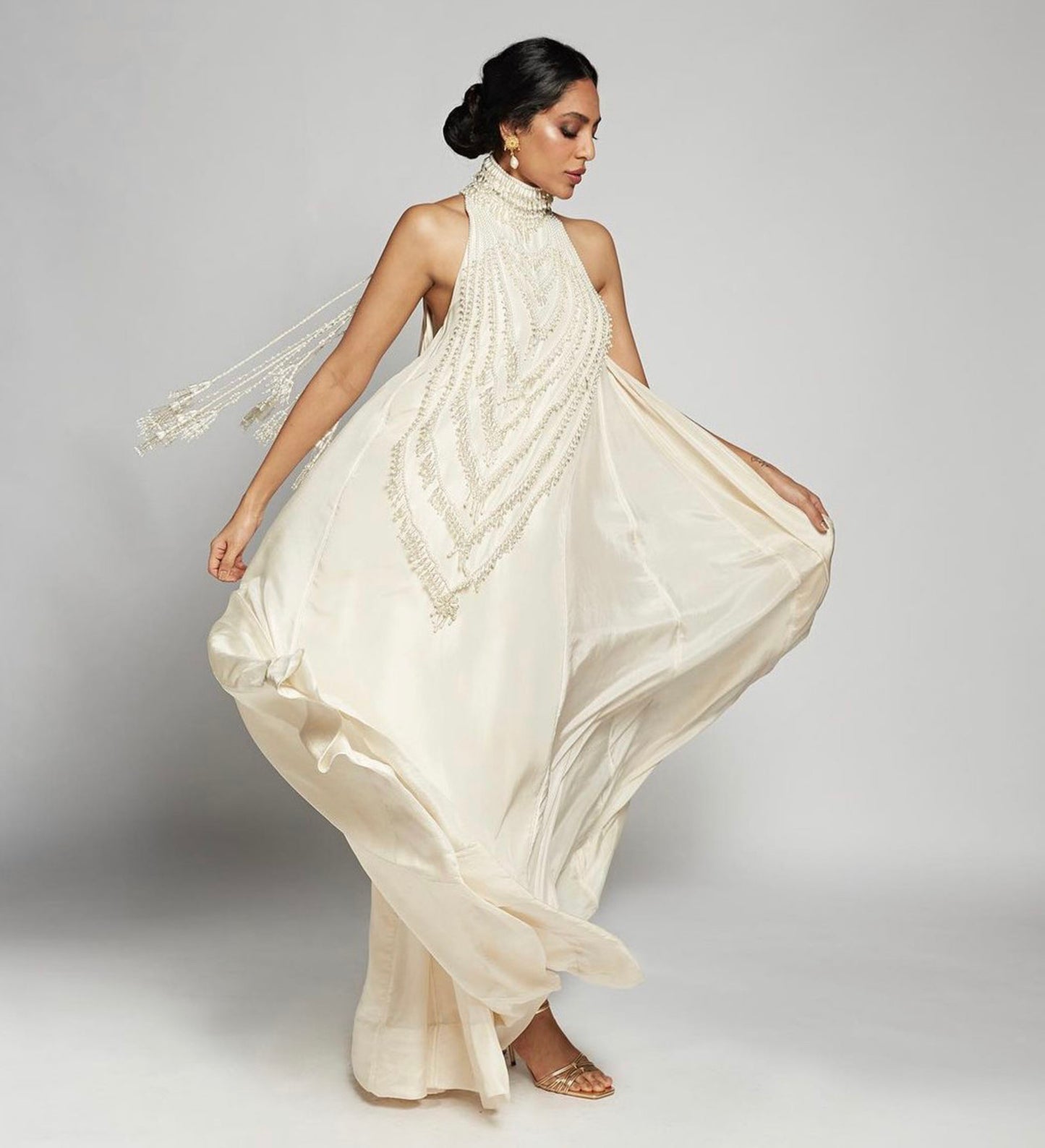 Sobhita Dhulipala in White Embroidered Gown