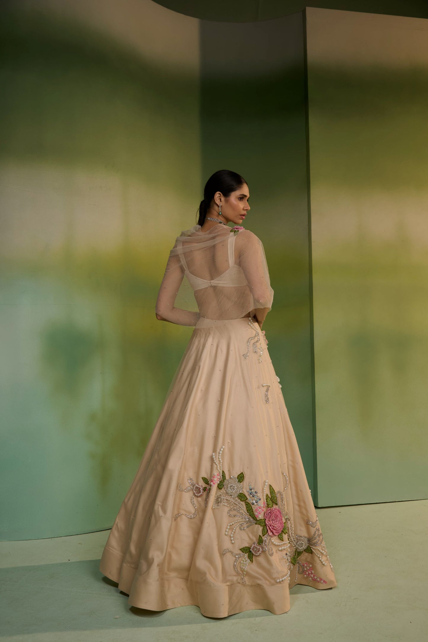 Rose lehenga