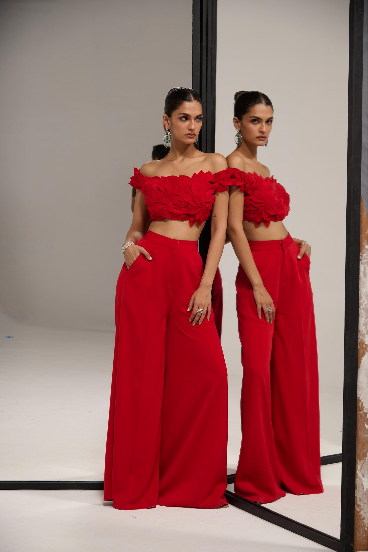 Red leaf co-ord set