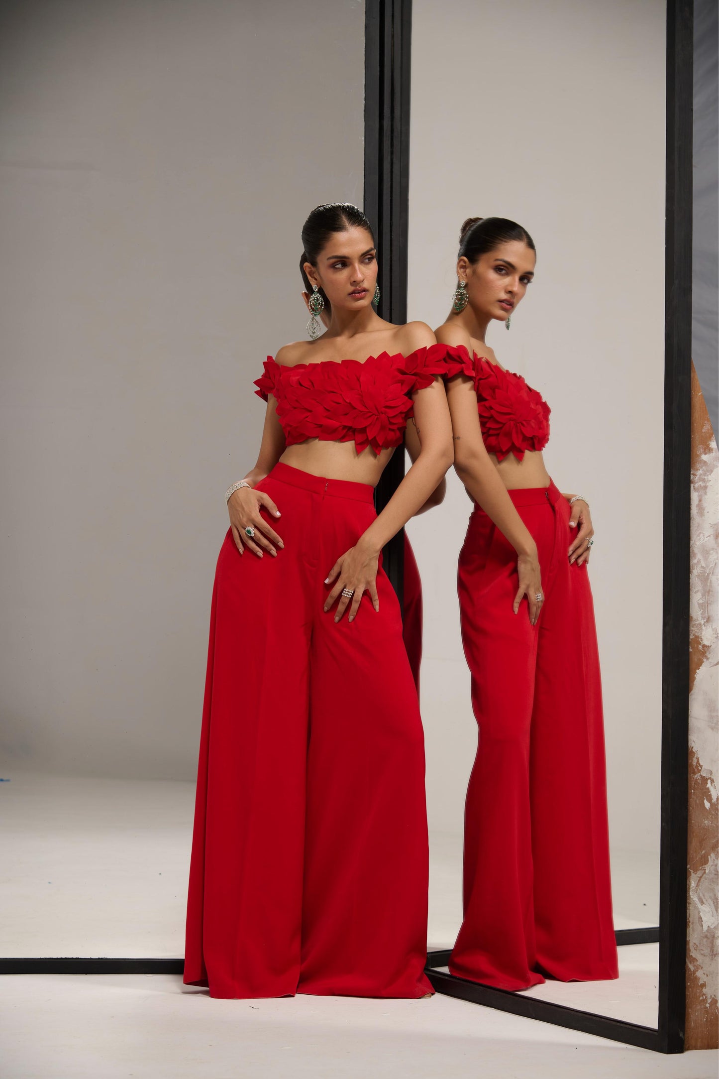 Red leaf co-ord set