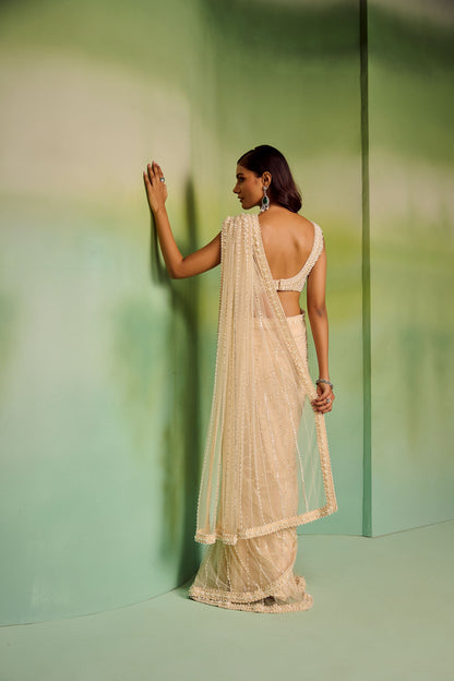 New queen of pearls
 saree