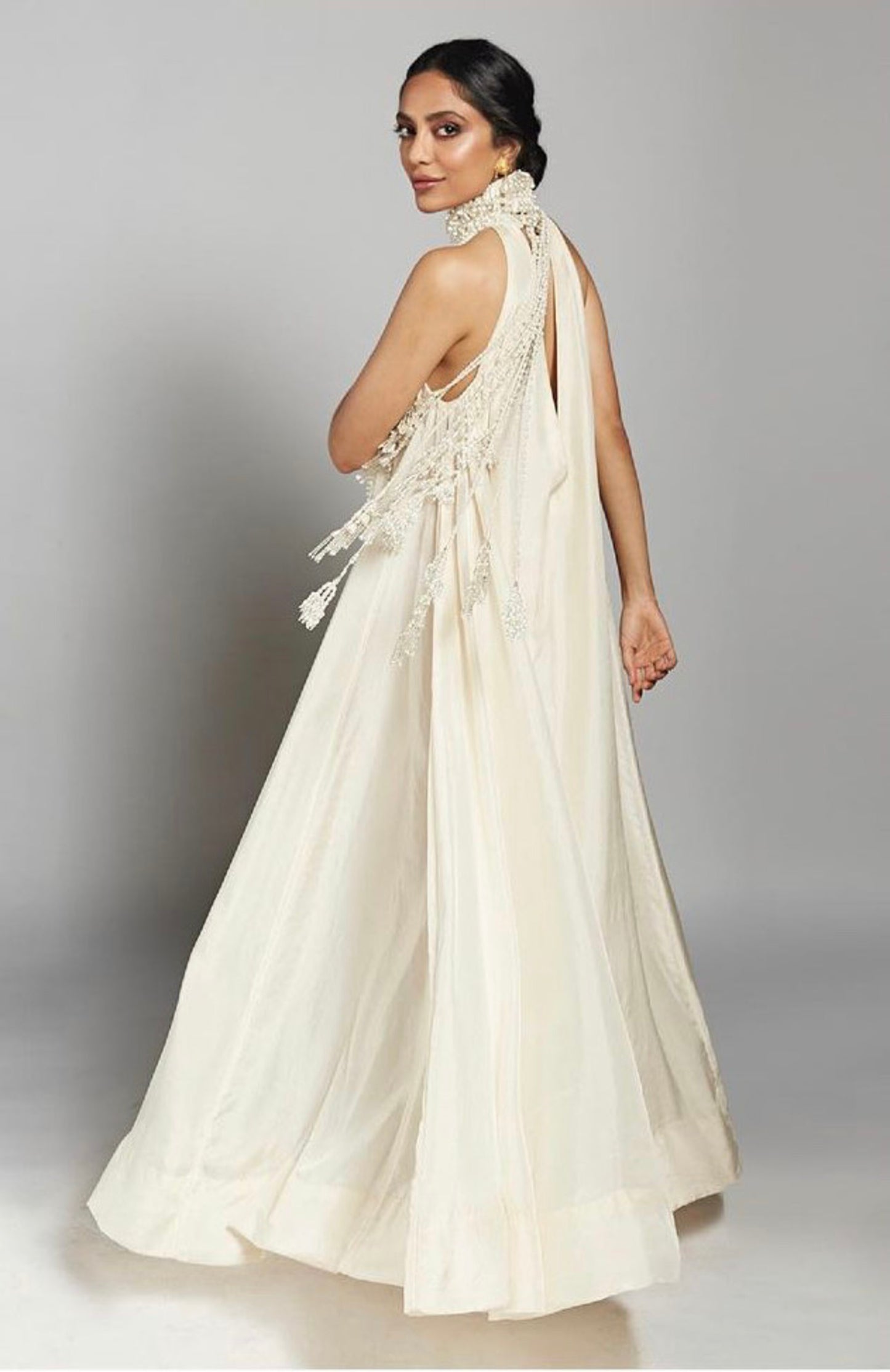 White Embroidered Gown