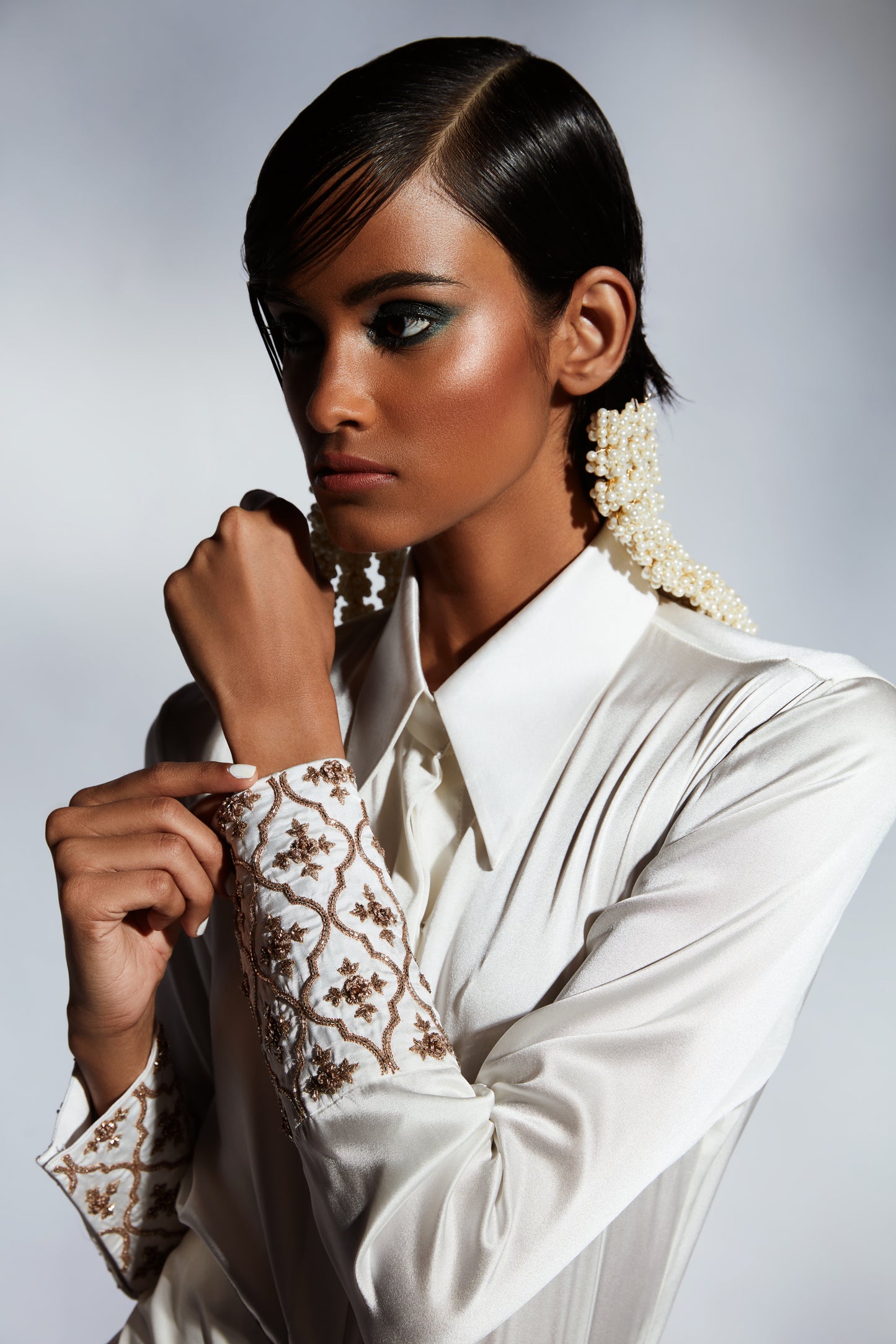 White Embroidered Shirt