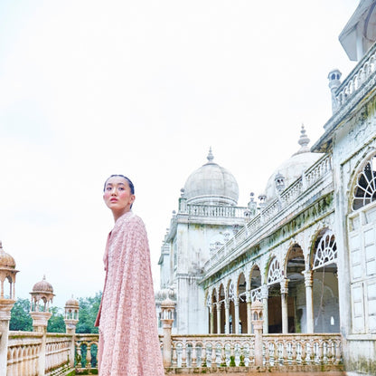 Beige Pant Set With Handwork