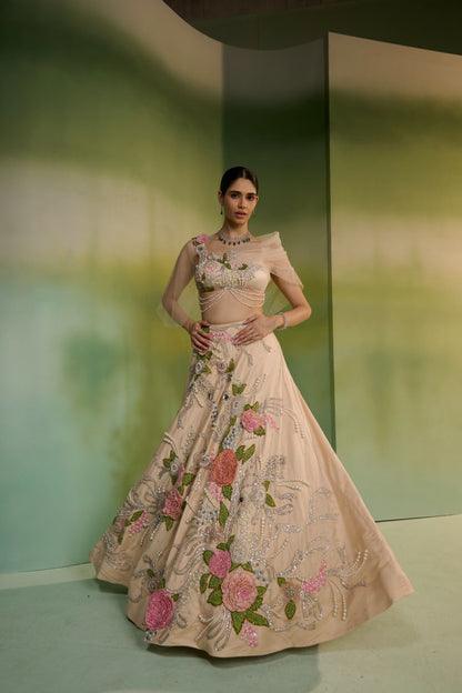 Rose lehenga