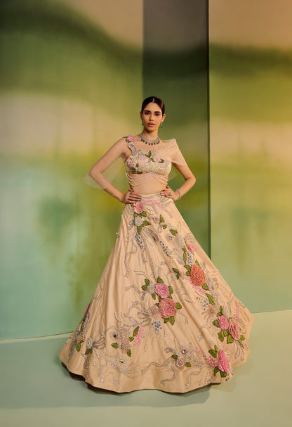 Rose lehenga
