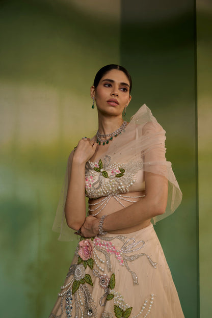 Rose lehenga