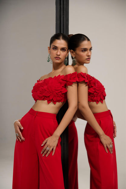 Red leaf co-ord set