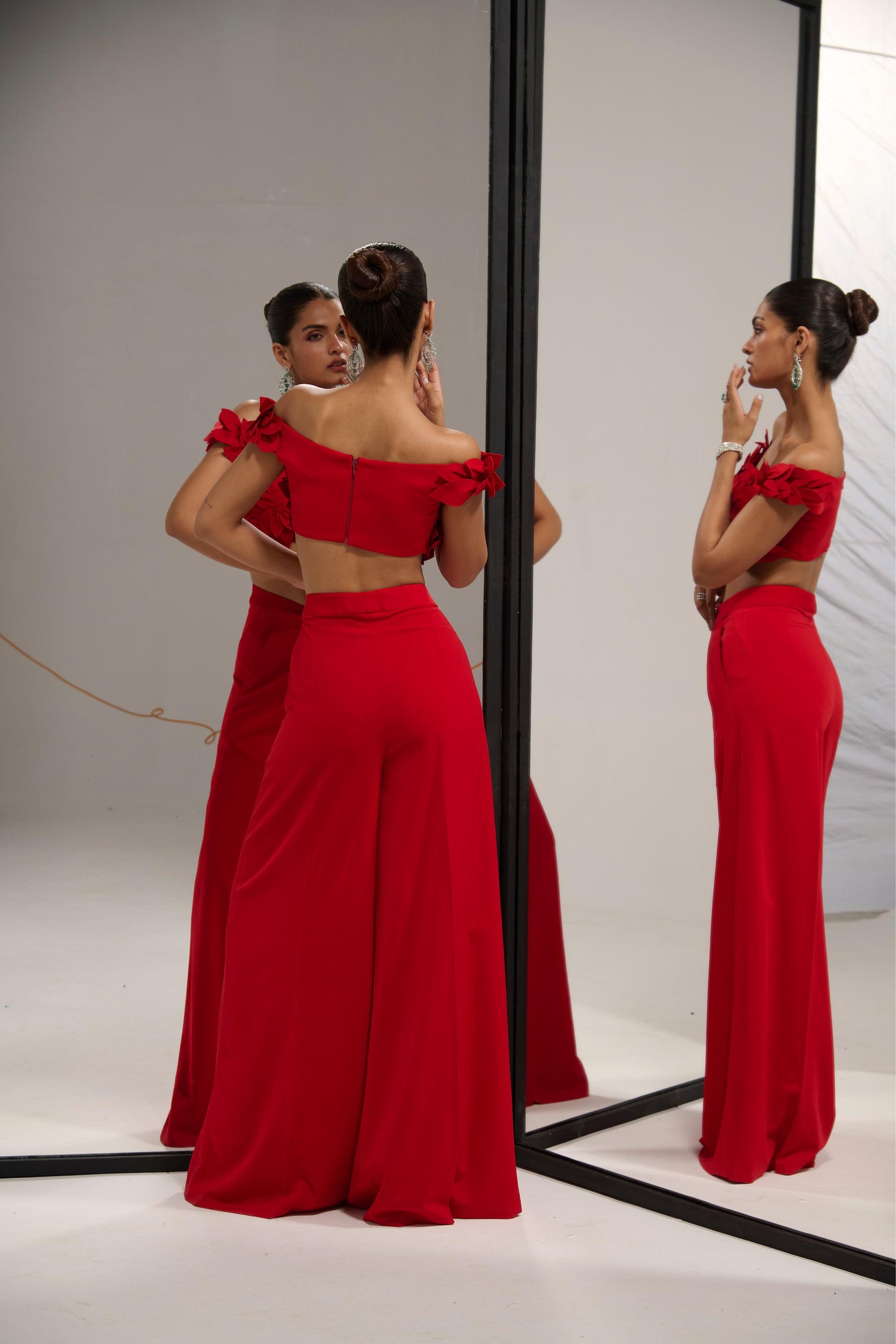 Red leaf co-ord set