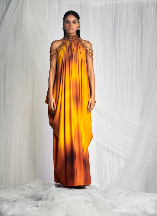 Sunkissed Lycra Embroidered Gown