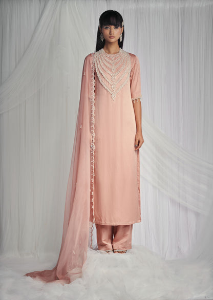 Rouge Crystal Kurta Set