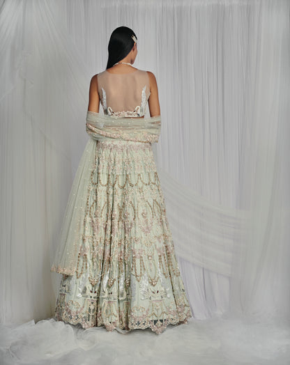 Royal Swan Embroidered Lehenga Set