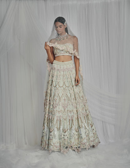 Royal Swan Embroidered Lehenga Set