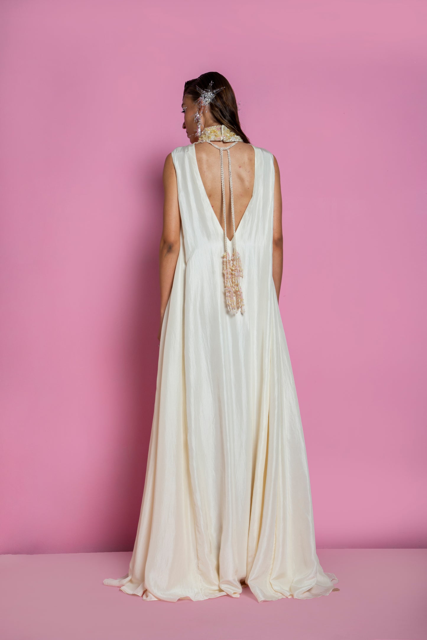 Ivory Embroidered Maxi Dress